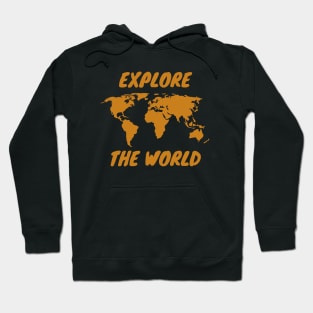 Explore the world map black Hoodie